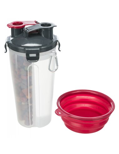 Recipient Pentru Hrana/Apa, Plastic, 2x0.35 l/11x23 cm, 25019