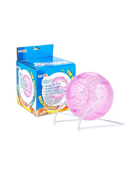 Minge De Alergare Pentru Rozatoare, 4 in 1, Cu Suport, 11.5 cm, Roz, Y017