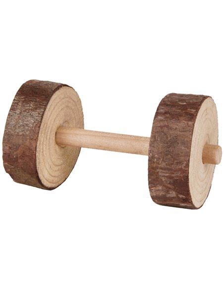 Set Jucarii Pentru Rozatoare, 2 Gantere, Lemn, 4.5x9 cm, 6195	