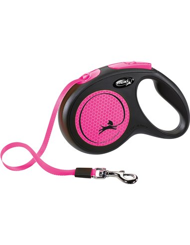 Lesa Flexi Neon, Banda, M: 5 m/25 kg, Roz Neon, 209326