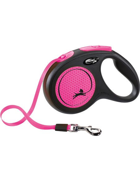 Lesa Flexi Neon, Banda, M: 5 m/25 kg, Roz Neon, 209326
