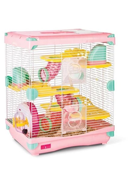 Cusca Pentru Rozatoare, Gremi Adventure Land Double, L: 28x21x43 cm, Roz, K812	