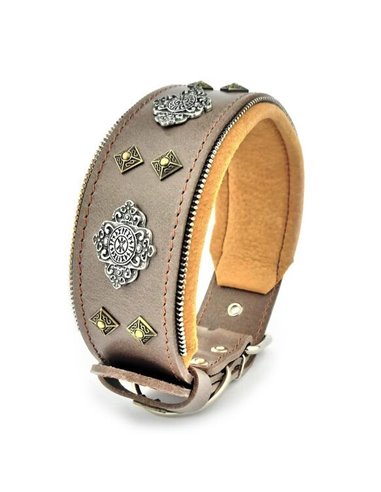 Zgarda Aztec, Piele Naturala, XL, Maro