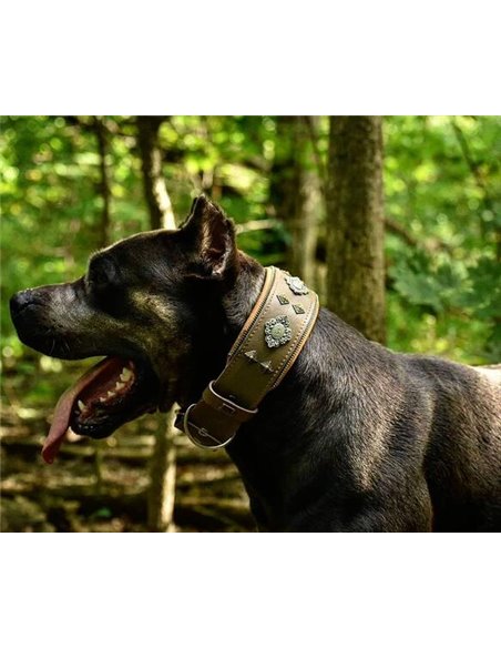 Zgarda Aztec, Piele Naturala, XL, Maro