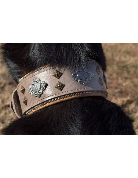 Zgarda Aztec, Piele Naturala, XL, Maro