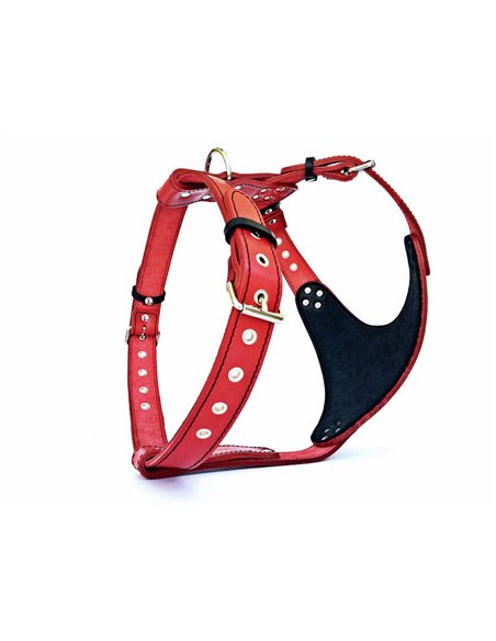 Ham Star, Piele Naturala, L, Rosu/Negru