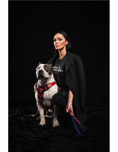 Ham Superman, Piele Naturala, M/L, pentru Ciobanesc German, Doberman, Akita etc