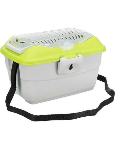 Cusca De Transport Pentru Rozatoare, Mini-Capri, 40x22x30 cm, Pana la 2 kg, Gri/Verde, 39802	