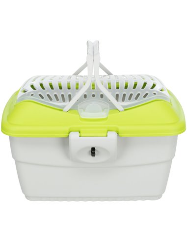 Cusca De Transport Pentru Rozatoare, Mini-Capri, 40x22x30 cm, Pana la 2 kg, Gri/Verde, 39802	