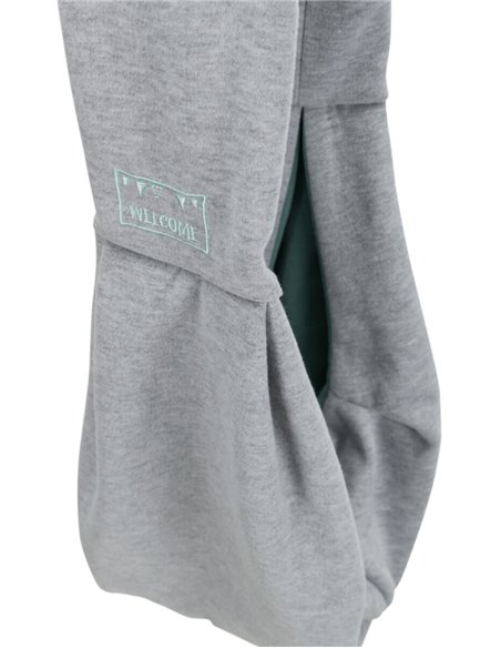 Geanta De Transport, Junior, Soft, Frontala, 22x20x60 cm, Pana la 5 kg, Gri/Verde Menta, 28948