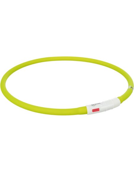 Zgarda Cu Led, Incarcare USB, XS-XL: 70 cm/10 mm, Verde, 12648
