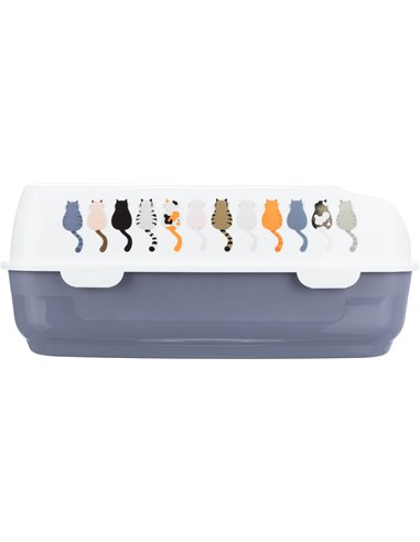 Litiera Delio, Cu Rama, 38 x 20 x 50 cm, Gri/ Alb, 40397