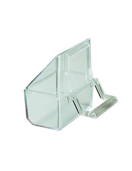 Hranitor Plastic Pentru Pasari, Transparent, 9 cm, AK01