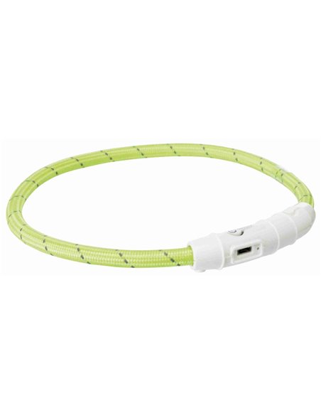 (-20%) Zgarda Cu Led, Incarcare USB, L-XL: 65 cm/7 mm, Verde, 12702