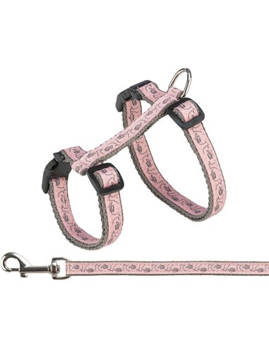 (-20%) Ham Si Lesa Pentru Pisici, 27-45 cm/13 mm, 1.20 m, Roz/Gri, 41873