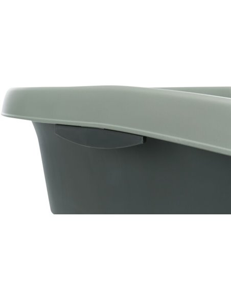 Litiera Carlo, Cu Rama, Be Eco, 31 x 14 x 43 cm, Antracit/Gri - Verde, 40211