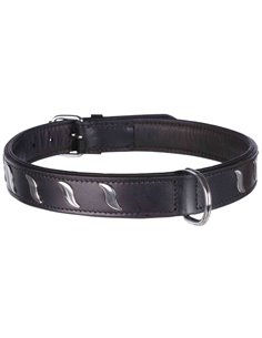 Zgarda Piele, Active, S-M: 34-40 cm / 22 mm, Negru, 18601