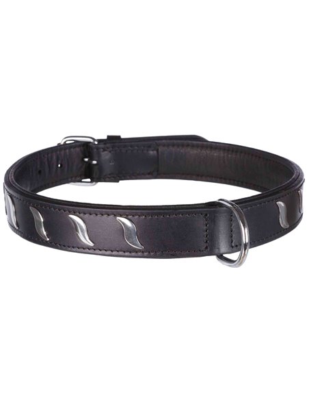Zgarda Piele, Active, L: 48-56 cm / 30 mm, Negru, 18604