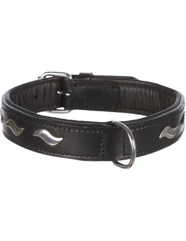 Zgarda Piele, Active, L: 48-56 cm / 30 mm, Negru, 18604
