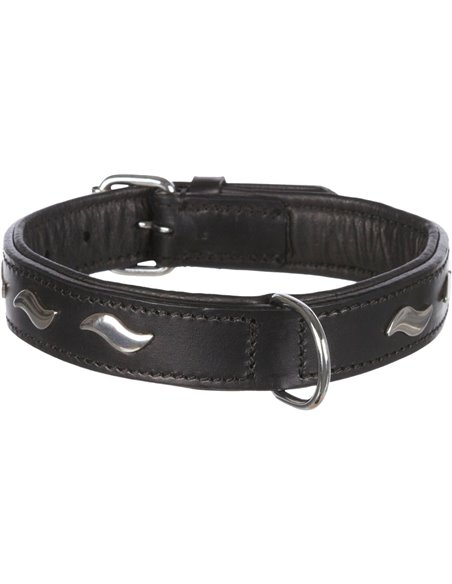 Zgarda Piele, Active, L: 48-56 cm / 30 mm, Negru, 18604