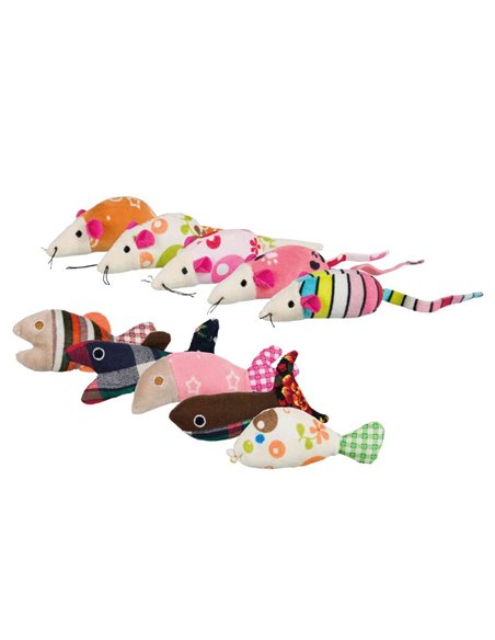 Jucarie Pentru Pisici, Soarece Sau Peste 9 - 12 cm 40763	