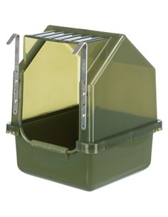 Cadita Acoperita Pentru Pasari, Plastic, 16x22x16 Cm, Verde, 54035	