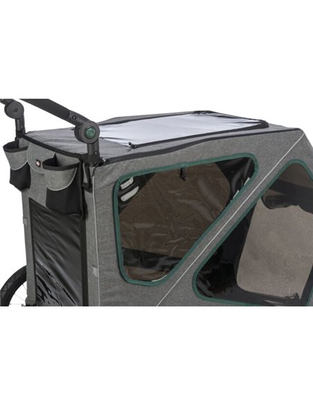 Remorca pentru Biciclete, S: 64 x 92 x 80 / 130 cm, Pana la 25 kg, Gri, 12800