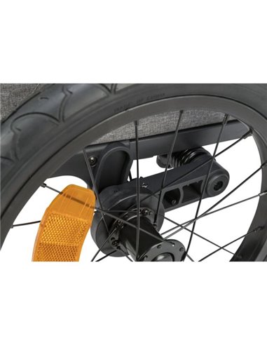 Remorca pentru Biciclete, S: 64 x 92 x 80 / 130 cm, Pana la 25 kg, Gri, 12800