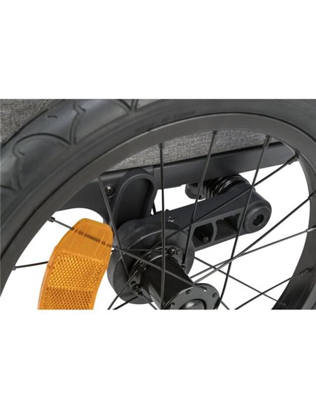 Remorca pentru Biciclete, S: 64 x 92 x 80 / 130 cm, Pana la 25 kg, Gri, 12800