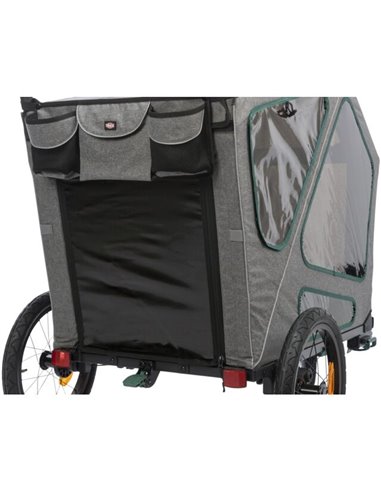 Remorca pentru Biciclete, S: 64 x 92 x 80 / 130 cm, Pana la 25 kg, Gri, 12800