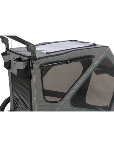 Remorca pentru Biciclete, S: 64 x 92 x 80 / 130 cm, Pana la 25 kg, Gri, 12800