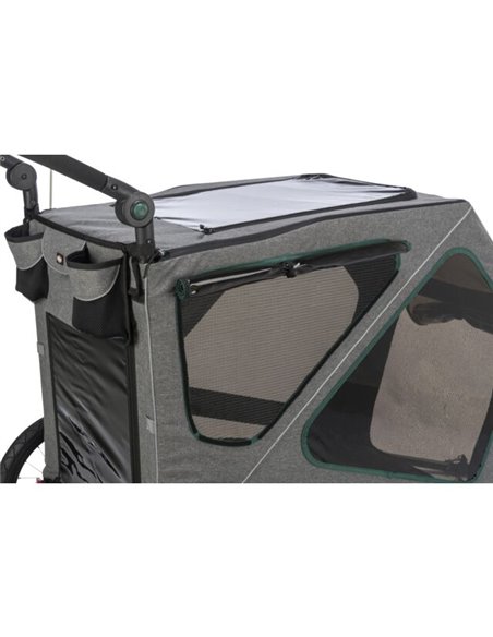 Remorca pentru Biciclete, S: 64 x 92 x 80 / 130 cm, Pana la 25 kg, Gri, 12800