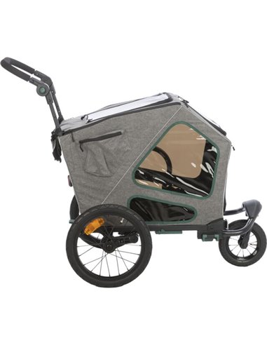 Remorca pentru Biciclete, S: 64 x 92 x 80 / 130 cm, Pana la 25 kg, Gri, 12800