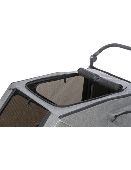 Remorca pentru Biciclete, S: 64 x 92 x 80 / 130 cm, Pana la 25 kg, Gri, 12800