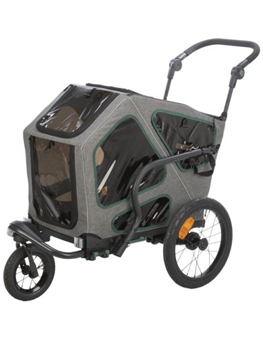 Remorca pentru Biciclete, S: 64 x 92 x 80 / 130 cm, Pana la 25 kg, Gri, 12800