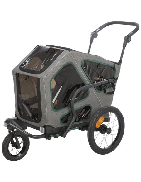 Remorca pentru Biciclete, S: 64 x 92 x 80 / 130 cm, Pana la 25 kg, Gri, 12800