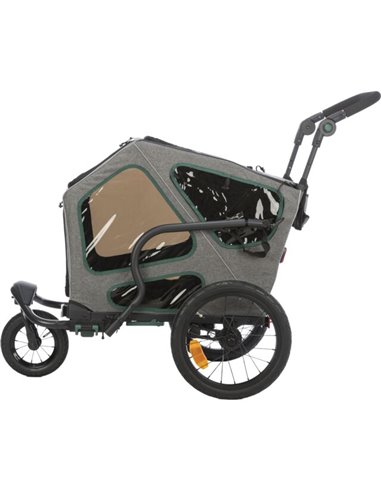 Remorca pentru Biciclete, S: 64 x 92 x 80 / 130 cm, Pana la 25 kg, Gri, 12800