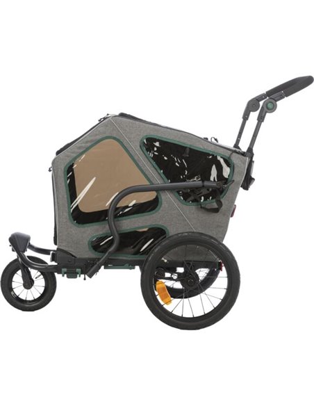 Remorca pentru Biciclete, S: 64 x 92 x 80 / 130 cm, Pana la 25 kg, Gri, 12800