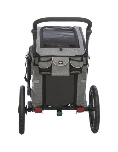 Remorca pentru Biciclete, S: 64 x 92 x 80 / 130 cm, Pana la 25 kg, Gri, 12800