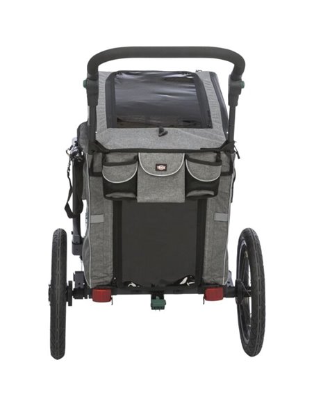 Remorca pentru Biciclete, S: 64 x 92 x 80 / 130 cm, Pana la 25 kg, Gri, 12800