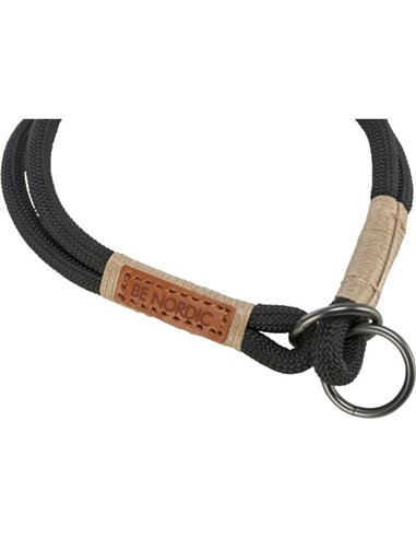 Zgarda Coarda Be Nordic, Semistrangulanta, M: 45 cm / 8 mm, Negru/Nisipiu, 17275