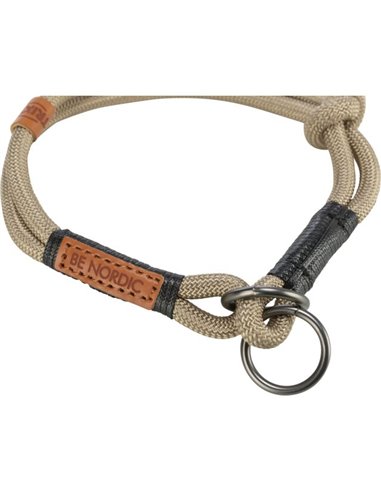 Zgarda Coarda Be Nordic, Semistrangulanta, L-XL: 55 cm / 13 mm, Nisipiu/Negru, 17294