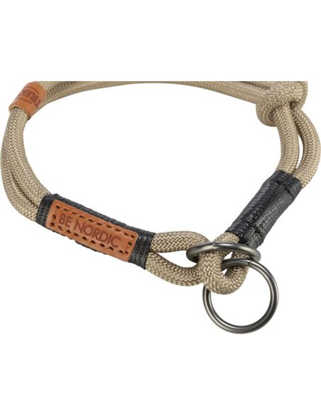 Zgarda Coarda Be Nordic, Semistrangulanta, L-XL: 55 cm / 13 mm, Nisipiu/Negru, 17294