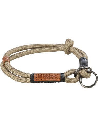 Zgarda Coarda Be Nordic, Semistrangulanta, L-XL: 55 cm / 13 mm, Nisipiu/Negru, 17294