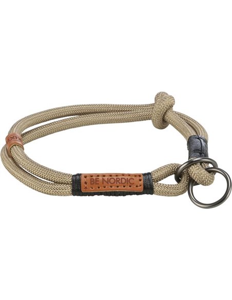 Zgarda Coarda Be Nordic, Semistrangulanta, L-XL: 55 cm / 13 mm, Nisipiu/Negru, 17294