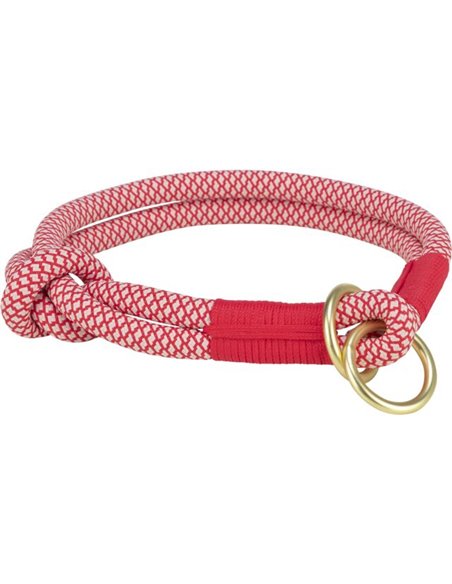 (-15%) Zgarda Coarda Soft, Semistrangulanta, S-M: 40 cm / 10 mm, Rosu/Crem, 1984503