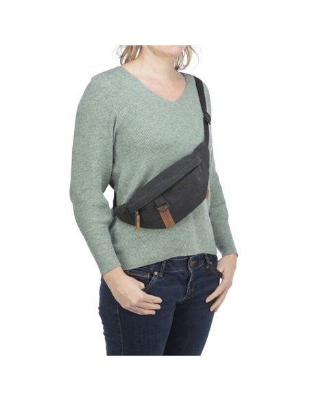 Borseta Be Nordic, 24 x 11 x 8 cm, Negru/Maro, 28860