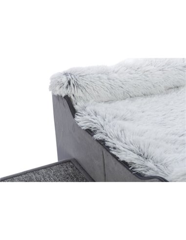 Culcus Harvey Cu Trepte, 154x60x60 cm, Gri/Alb/Negru, 38042	