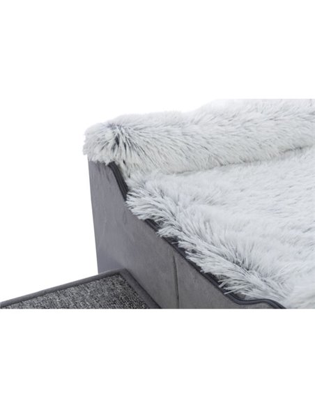 Culcus Harvey Cu Trepte, 154x60x60 cm, Gri/Alb/Negru, 38042	