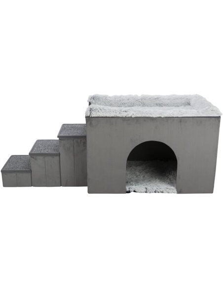 Culcus Harvey Cu Trepte, 154x60x60 cm, Gri/Alb/Negru, 38042	